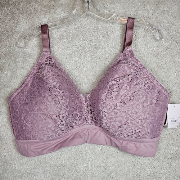 Auden Other - Auden Bra Size 2X Purple Lace Overlay NEW